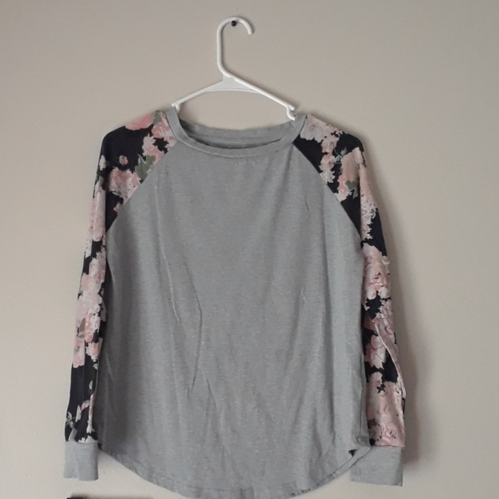 Flower pattern long sleeve shirt